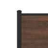 vidaXL Cadre de lit en m&eacute;tal sans matelas ch&ecirc;ne marron 140x200 cm