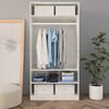 vidaXL Garde-robe Blanc brillant 100x50x200 cm Bois d'ing&eacute;nierie