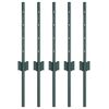 vidaXL Poteau de cl&ocirc;ture ench&acirc;ss&eacute; 5 pi&egrave;ces Vert 80 cm