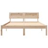 vidaXL Cadre de lit avec t&ecirc;te de lit Marron 120 x 190 cm Pin massif