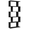 vidaXL &Eacute;tag&egrave;re s&eacute;paratrice de pi&egrave;ce &agrave; 5 niveaux noir 70x24x161 cm