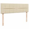 vidaXL Lit ottoman avec matelas cr&egrave;me 140x200 cm tissu