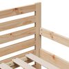 vidaXL Cadre de lit avec matelas Marron 80 x 200 cm Bois de pin massif