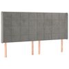 vidaXL Sommier &agrave; lattes de lit matelas et LED Gris clair 160x200 cm