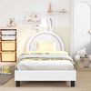 vidaXL Cadre de lit pour enfants avec t&ecirc;te de lit Blanc 90 x 200 cm PU