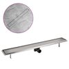 vidaXL Drain de douche lin&eacute;aire 930x140 mm acier inoxydable