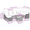 vidaXL Ensemble de Canap&eacute;s avec coussin 8 pcs Noir et Cr&egrave;me polyrotin