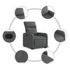 vidaXL Fauteuil inclinable Gris fonc&eacute; Tissu