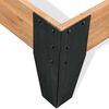 vidaXL Cadre de lit Bois d'acacia massif et acier 193x203 cm