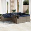 vidaXL Ensemble de canap&eacute;s de jardin 11 pcs et coussins rotin acacia