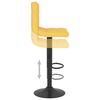 vidaXL Tabouret de bar Jaune moutarde Tissu