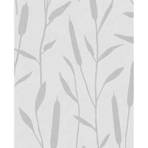 Noordwand Papier peint Topchic Reed Plumes Gris m&eacute;tallis&eacute;