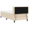 vidaXL Lit &agrave; ressorts avec matelas Cr&egrave;me 200 x 90 cm Polyester