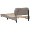 vidaXL Cadre de lit avec LED sans matelas Hvar taupe 80x200 cm tissu