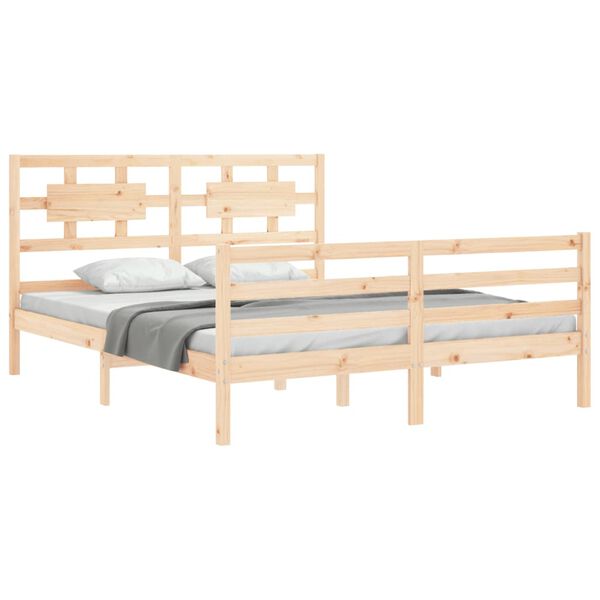 vidaXL Cadre de lit sans matelas bois massif