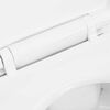 vidaXL Toilette sans rebord 7 cm hauteur supplémentaire Abattant amorti Céramique blanche