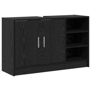 vidaXL Cabinet de salle de bain Ch&ecirc;ne noir 90 x 29 x 55 cm