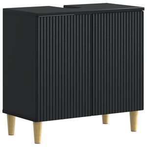 vidaXL Meuble sous Lavabo de Salle de Bain ARNHEM Noir