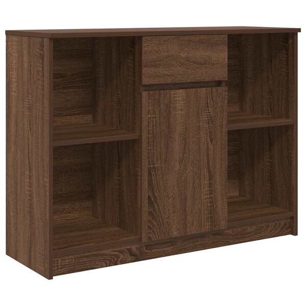 vidaXL Buffet avec tiroir ch&ecirc;ne brun 101x35x76 cm bois d'ing&eacute;nierie