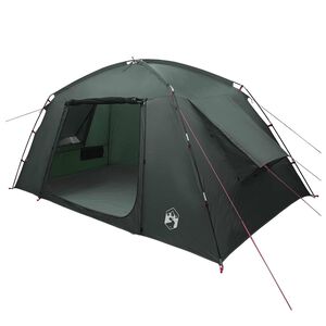 vidaXL Tente Cabane avec toit Vert arm&eacute;e 400 x 210 x 180 cm Polyester