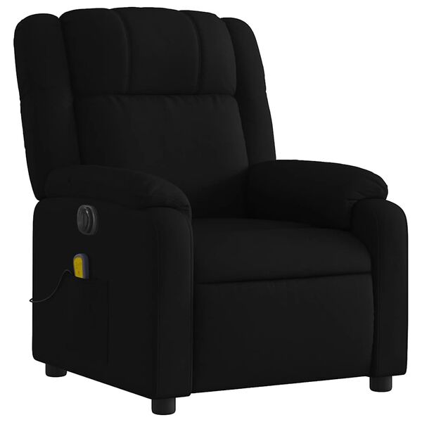 vidaXL Fauteuil de massage inclinable &eacute;lectrique Noir Tissu
