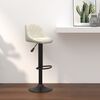 vidaXL Tabouret de bar Crème Velours