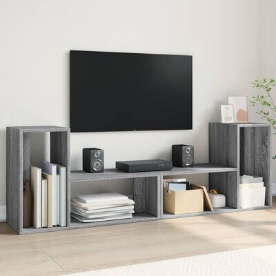 vidaXL Meubles TV 2 pcs sonoma gris 75x30x50 cm bois d'ingénierie