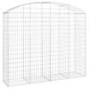 vidaXL Panier de gabions arqu&eacute; 200x50x160/180 cm Fer galvanis&eacute;
