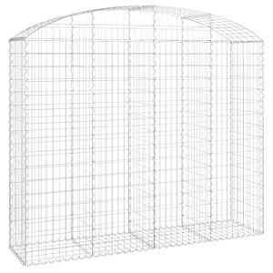 vidaXL Panier de gabions arqu&eacute; 200x50x160/180 cm Fer galvanis&eacute;