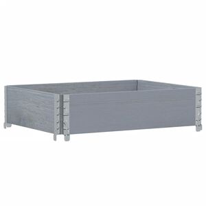 vidaXL Collier de palette gris 80x60 cm bois de pin solide