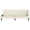 vidaXL Cadre de lit d'angle Cr&egrave;me 80 cm x 200 cm Velours