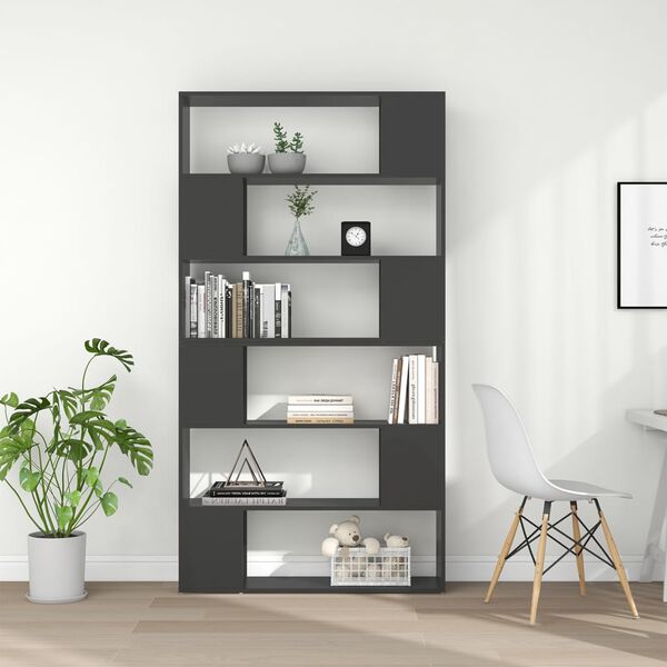 vidaXL Biblioth&egrave;que/S&eacute;parateur de pi&egrave;ce Gris 100x24x188 cm