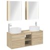 vidaXL Ensemble de mobilier de salle de bain 5 pc Ch&ecirc;ne Sonoma