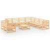 vidaXL Salon de jardin 10 pcs bois de pin massif