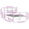 vidaXL Lit biblioth&egrave;que sans matelas blanc 140x190 cm bois pin massif