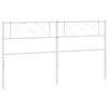 vidaXL T&ecirc;te de lit m&eacute;tal blanc 193 cm