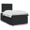 vidaXL Sommier &agrave; lattes de lit avec matelas noir 120x190 cm similicuir