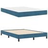 vidaXL Lit &agrave; ressorts avec matelas Bleu fonc&eacute; 140 x 190 cm tissu