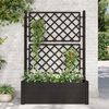 vidaXL Jardinière avec treillis 100x43x142 cm PP Anthracite