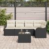 vidaXL Ensemble de canap&eacute; de jardin 6 pcs Marron polyrotin