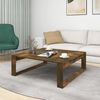vidaXL Table basse Ch&ecirc;ne fum&eacute; 100x100x35 cm Bois d'ing&eacute;nierie
