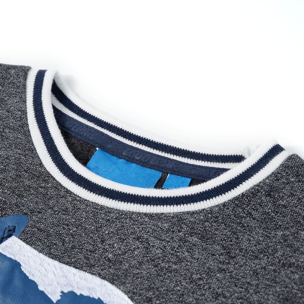 Sweatshirt pour enfants m&eacute;lange bleu marine 140