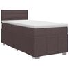 vidaXL Lit boxspring avec matelas Marron fonc&eacute; 90 x 200 cm Tissu