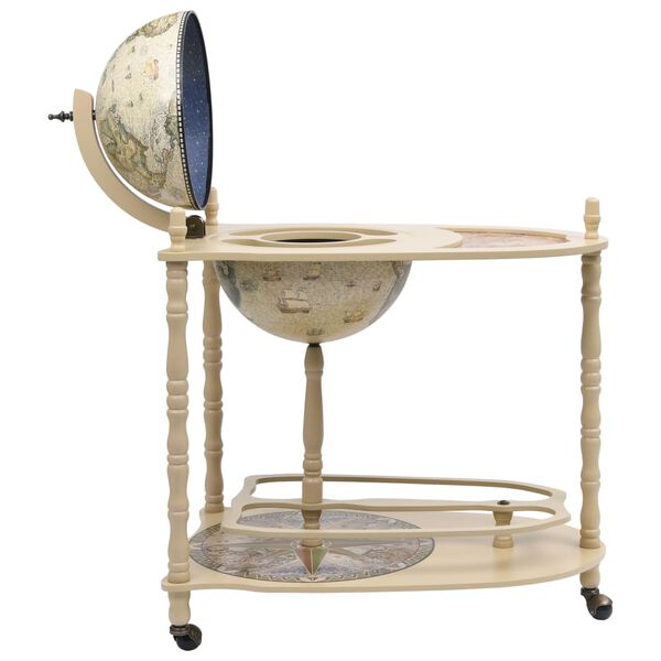 vidaXL Support de vin autoportant globe Bois d'eucalyptus Vert