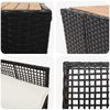 vidaXL Ensemble bistro de jardin 3 pcs Noir polyrotin