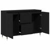 vidaXL Buffet Chêne noir 101.5 x 35 x 70 cm Bois d'ingénierie