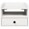 vidaXL Table de chevet avec tiroir 2 pcs Blanc 38 x 36 x 29,5 cm