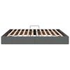 vidaXL Lit de Rangement avec t&ecirc;te de lit Gris fonc&eacute; 180 x 200 cm tissu