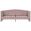 vidaXL Lit avec matelas et &eacute;clairage USB Rose Velours 90x200 cm