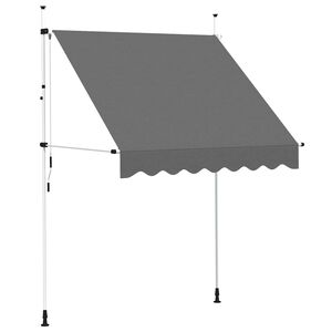 vidaXL Auvent manuel r&eacute;tractable 200 cm Anthracite